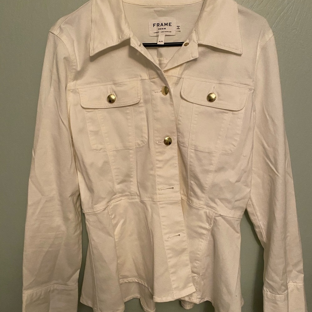 Fit and Flare white jacket